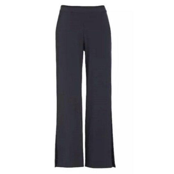 Athleta Gramercy Track Trouser Pants Women 12 Blue Wide Leg Flare Office Classic - Picture 4 of 16